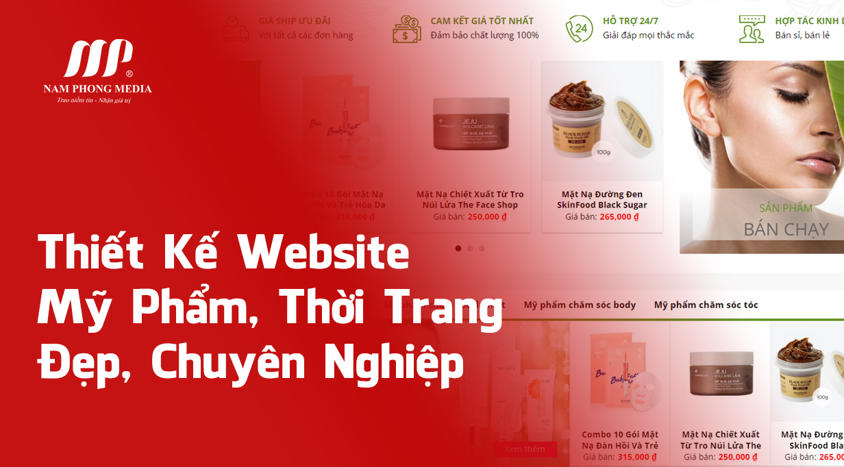 Thiết Kế Website Cho Mỹ Phẩm, Thời Trang Đẹp, Chuyên Nghiệp
